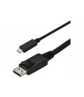 Cable usb tipo c a displayport startech 1m - macho - macho - negro
