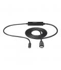 Cable usb tipo c a hdmi startech 2m - macho - macho - negro