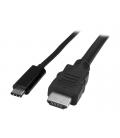 Cable usb tipo c a hdmi startech 2m - macho - macho - negro