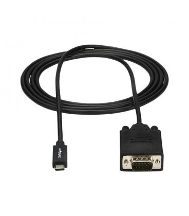 Cable usb tipo c a vga startech 2m - macho - macho - negro