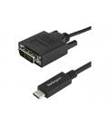 Cable usb tipo c a dvi - d startech 2m - macho - macho - negro
