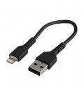 Cable usb tipo a a lightning startech 0.15m - macho - macho - negro