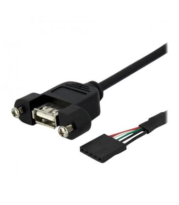 Cable usb 4 clavijas a usb 5 pines statech 0.3m - hembra - hembra - negro