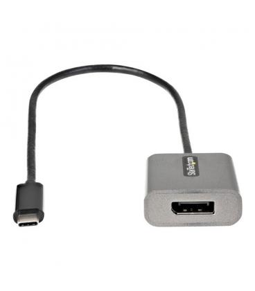 Adaptador usb tipo c a displayport startech 0.3m - macho - hembra - gris