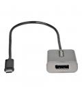 Adaptador usb tipo c a displayport startech 0.3m - macho - hembra - gris