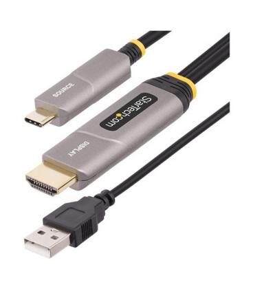 Cable usb tipo c a hdmi - usb tipo a startech 9.15m - macho - macho - negro