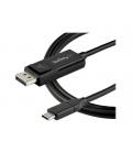 Cable usb tipo c a displayport 1m - macho - macho - negro