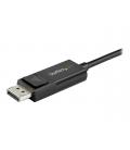 Cable usb tipo c a displayport 1m - macho - macho - negro