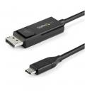 Cable usb tipo c a displayport 1m - macho - macho - negro