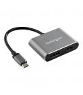Adaptador usb tipo c a hdmi - displayport startech 0.205m - macho - hembra - gris