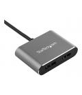 Adaptador usb tipo c a hdmi - displayport startech 0.205m - macho - hembra - gris