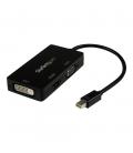 Adaptador mini dp a vga - dvi - d - hdmi startech 0.27m - macho - hembra - negro