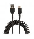 Cable usb tipo a a usb tipo c startech 1m - macho - macho - negro - rizado