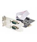 Tarjeta de red startech 2s232422485 - pc - card 2x rs232 pci express