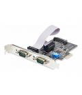 Tarjeta de red startech 2s232422485 - pc - card 2x rs232 pci express