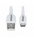 Cable usb tipo a a usb tipo c startech 1m - macho - macho - blanco