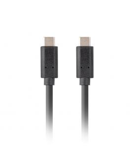 Cable usb tipo c lanberg 3.1 - macho - macho - 10gb - s - pd 100w - 1m - negro