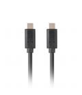 Cable usb tipo c lanberg 3.1 - macho - macho - 10gb - s - pd 100w - 1m - negro