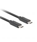 Cable usb tipo c lanberg 3.1 - macho - macho - 10gb - s - pd 100w - 1m - negro