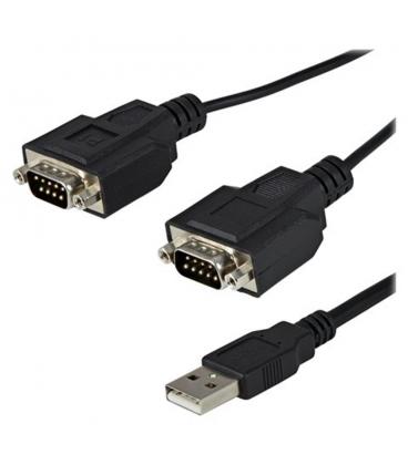 Cable 2x db9 a usb tipo a startech 1.8m - macho - macho - negro