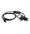 Cable 2x db9 a usb tipo a startech 1.8m - macho - macho - negro