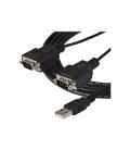 Cable 2x db9 a usb tipo a startech 1.8m - macho - macho - negro