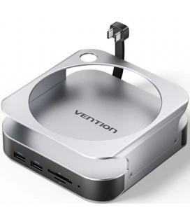 Docking para mac mini usb tipo-c vention thihag/ ranura ssd m.2/ 4xusb/ 1xusb tipo-c/ 1xdisplayport 4k/ 1xlector tarjetas/