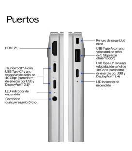 Portatil hp elitebook x g2i notebook next gen ai ux7 - 358h - 32gb - ssd 1tb - 14 pulgadas fhd+ - w11p - tactil