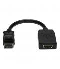 Adaptador displayport a hdmi startech 0.24m - macho - hembra - negro