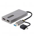 Adaptador usb 3.0 - usb tipo c a 2x hdmi startech macho - hembra - gris