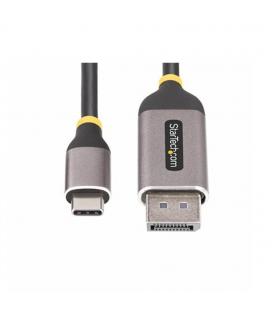Cable usb tipo c a displayport startech 3m - macho - macho - gris - negro