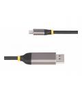 Cable usb tipo c a displayport startech 3m - macho - macho - gris - negro