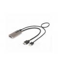 Adaptador hdmi a displayport startech 0.3m - macho - hembra - gris
