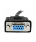 Cable db9 startech 1m - hembra - hembra - negro
