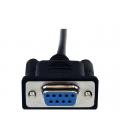 Cable db9 startech 1m - macho - hembra - negro