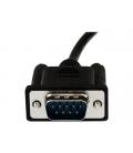 Cable db9 startech 1m - macho - hembra - negro