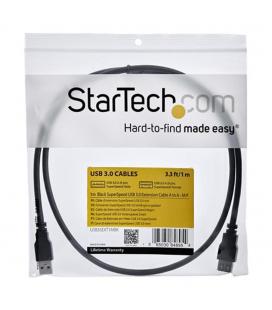 Cable usb 3.0 startech 1m - macho - hembra - negro