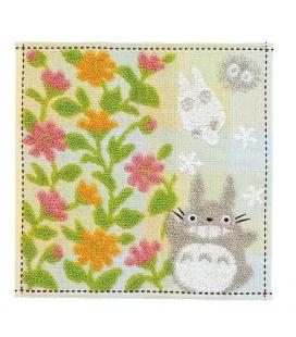 Mini toalla totoro gris jardin de flores 25x25 cm mi vecino totoro