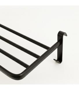 Yoevu repisa negra con ganchos compatible con toalleros electricos yoevu