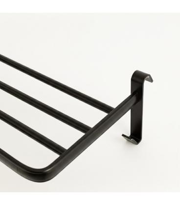 Yoevu repisa negra con ganchos compatible con toalleros electricos yoevu