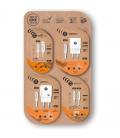 Expositor de cargadores gan y cables tech one tech eko 400801/ 4 ganchos/ incluye 16 productos