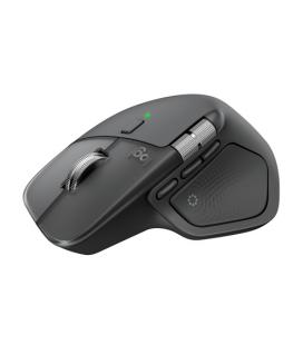 Ratón ergonómico inalámbrico logitech mx master 4/ batería recargable/ hasta 8000 dpi/ grafito