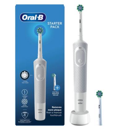 Braun Oral-B Vitality 100 Starter Pack Adulto Cepillo dental oscilante Blanco, Gris