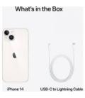 Telefono movil smartphone apple iphone 14 5g - 128gb - 6.1 pulgadas blanco acondicionado