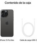 Telefono movil smartphone apple iphone 15 5g - 256gb - 6.1 pulgadas negro acondicionado
