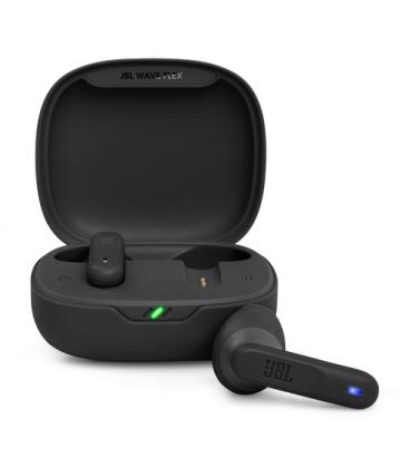 Auriculares bluetooth jbl wave flex con estuche de carga/ autonomía 10h/ negros