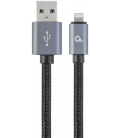 CABLE TRENZADO DE ALGODON GEMBIRD 8 PINES CON CONECTORES METALICOS, 1,8 M