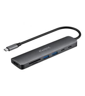 Ewent EW1152 base para portátil y replicador de puertos Alámbrico USB 3.2 Gen 1 (3.1 Gen 1) Type-C Gris