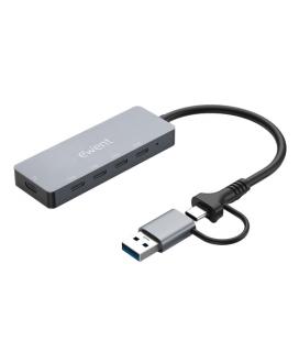 Ewent EW1151 hub de interfaz USB Tipo C 10000 Mbit/s Gris