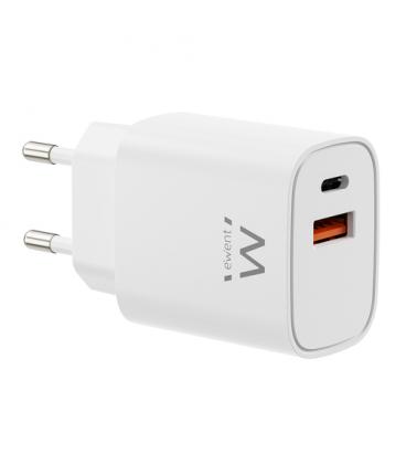 Ewent EW1326 cargador de dispositivo móvil Universal Blanco Corriente alterna Carga rápida Interior